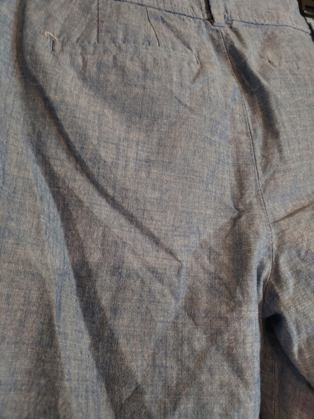 Talbots Perfect Short Blue Chambray Bermuda Shorts Petite Size 4P - Picture 3 of 6